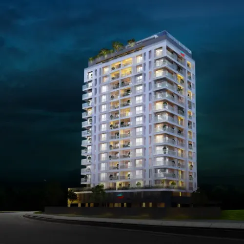 High-rise G+30 structural and MEP Revit BIM model showing architectural coordination, parametric components, and clash detection for the Tritvam Residential Tower in Kochi