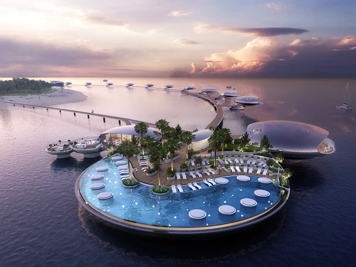 LOD 400 EIFS facade modeling, structural layout verification, and shop drawing generation for luxury hotels on Shura Island, Red Sea Project