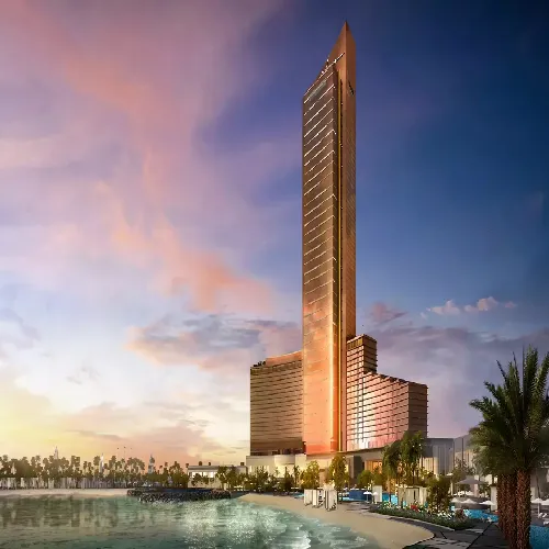 Autodesk Civil 3D LOD 400 road infrastructure BIM model showing detailed grading and coordinated underground utility networks for Wynn Al Marjan Island, UAE